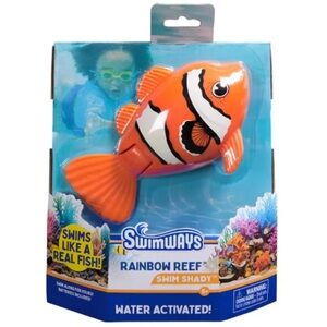 New SwimWays Rainbow Reef Swim Shady Fish Bathtub Pool Play Toy NWT